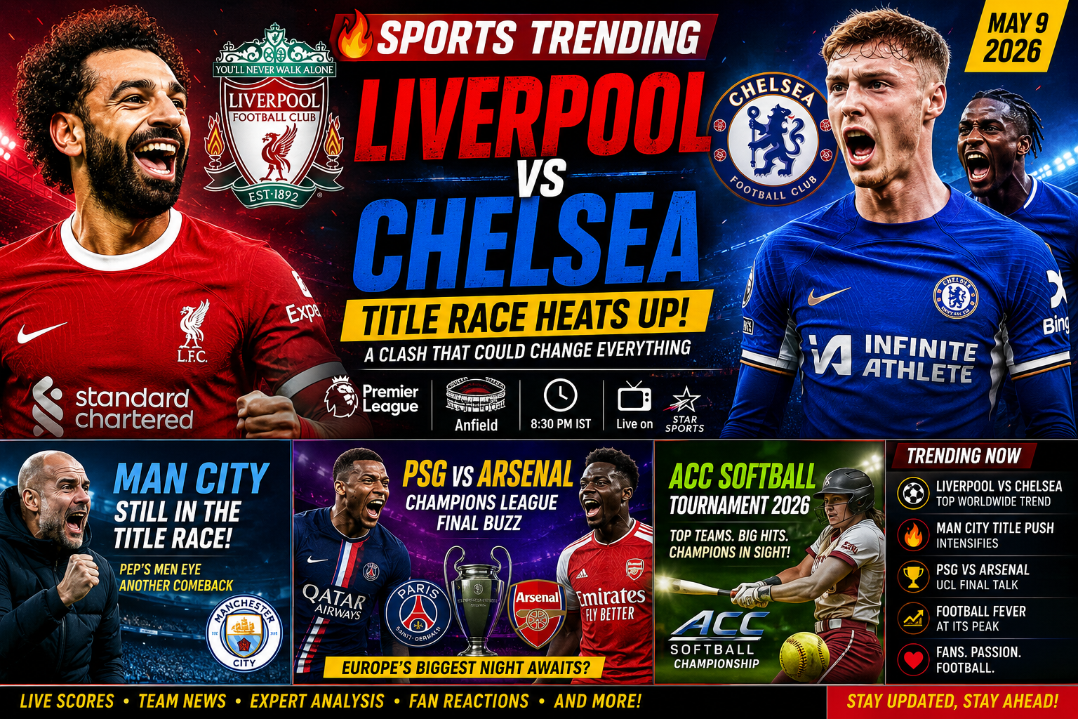 Liverpool vs Chelsea Headlines Today’s Global Football Trends Ahead of Title Race Drama